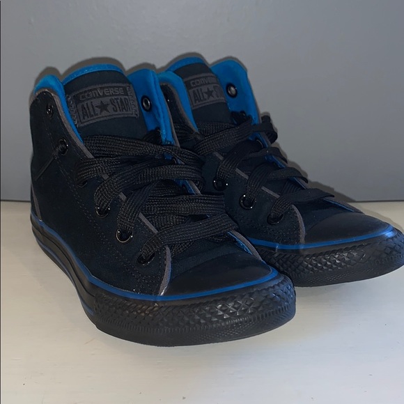 blue chuck taylors high tops